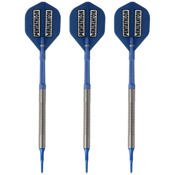 Softdart Starter Set Silber Blau 16 Gramm inklusive Ersatzteilen