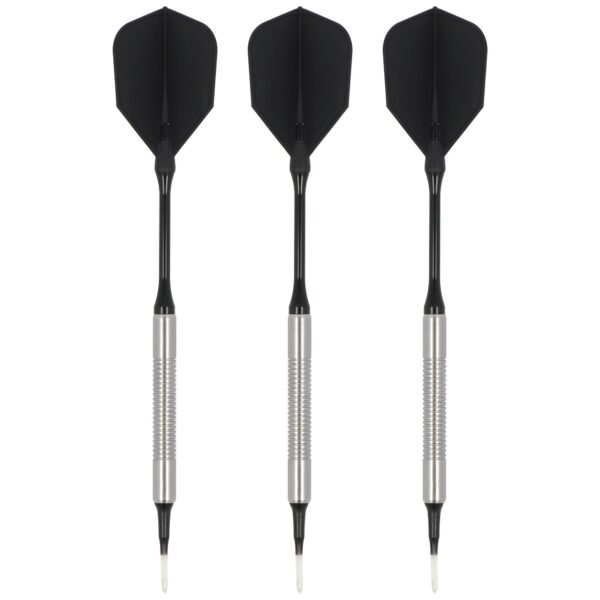 Softdart Starter Set Silber Schwarz V1 16 Gramm inklusive Ersatzteilen