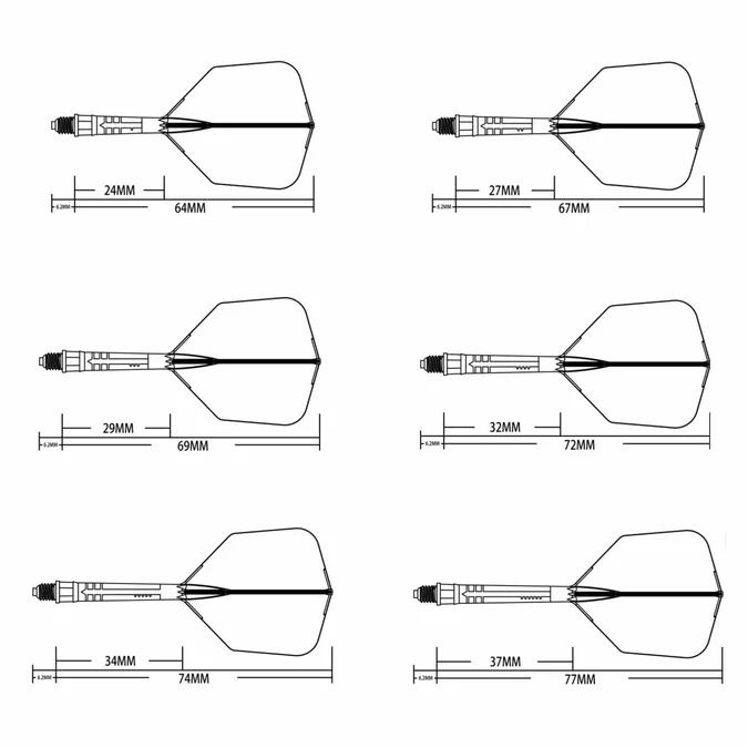 Cuesoul integrierte Dart Flights