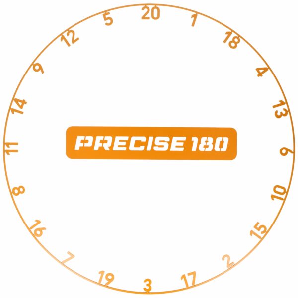 Precise180 Zahlenring OnePiece orange aus einem Stück