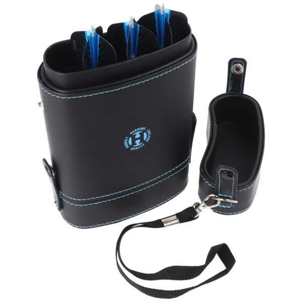 Harrows Prima Dartcase Schwarz Aqua