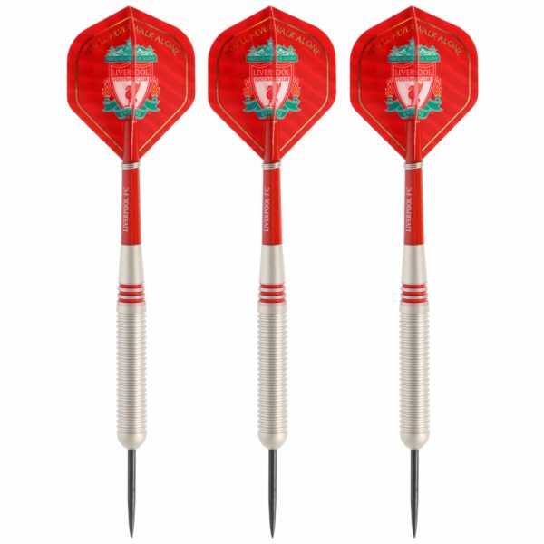 L.F.C. Liverpool Steeldart-Set silber im LFC Design