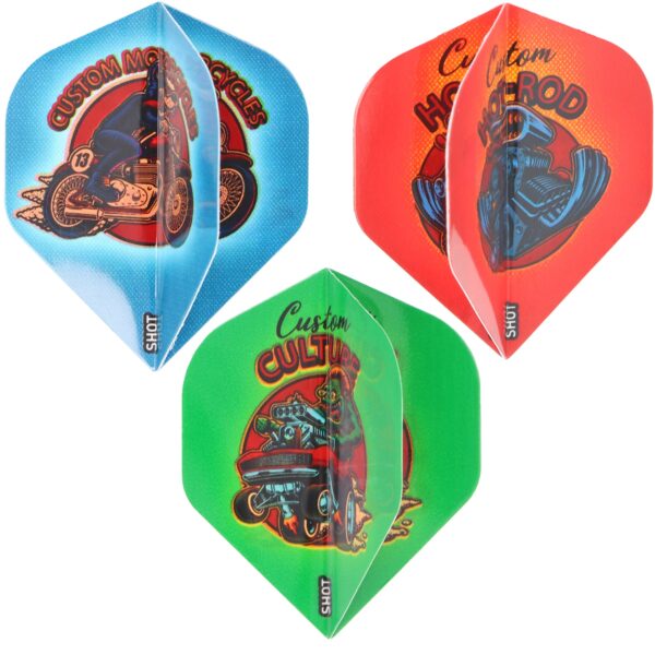 Shot Trio Dart Flight 3x 3er Pack